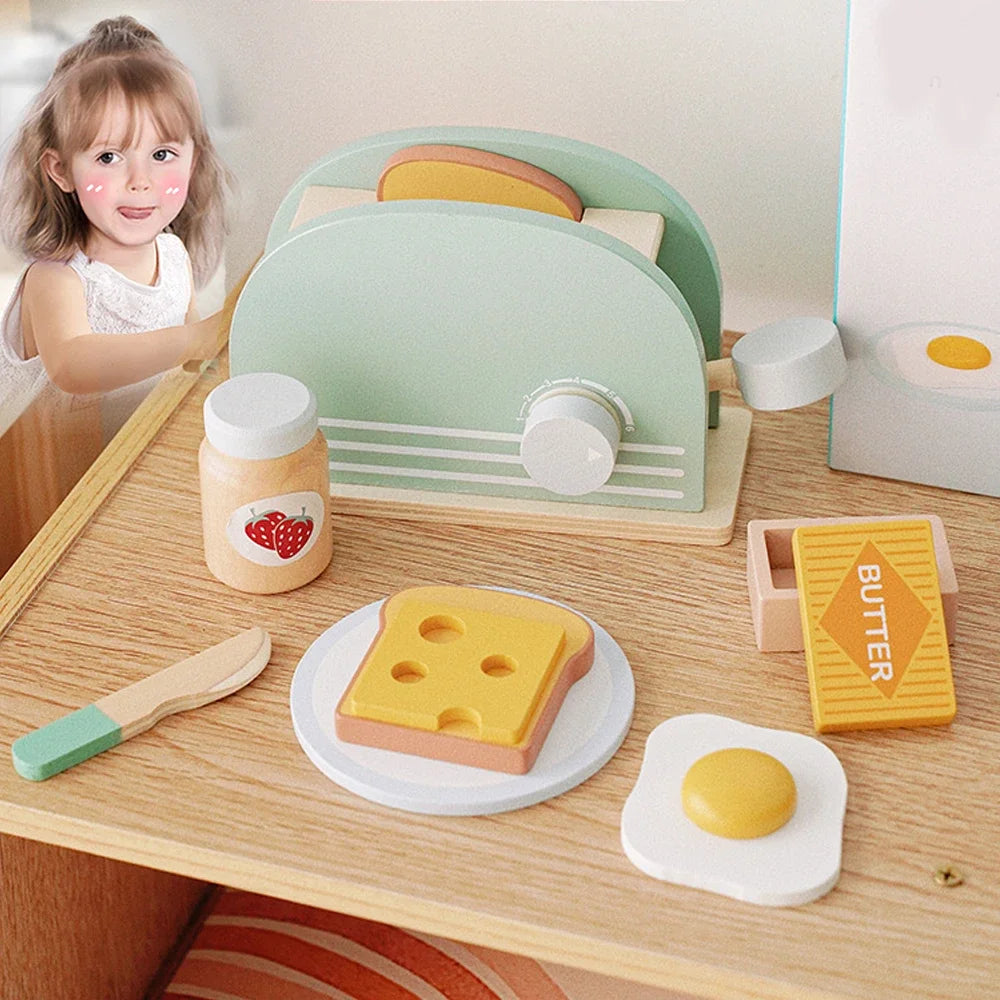 Wooden Toaster Toy Set