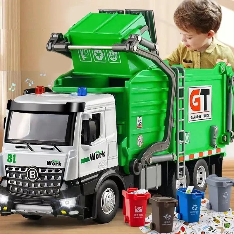 Garbage Truck Toy with Lights & Sounds