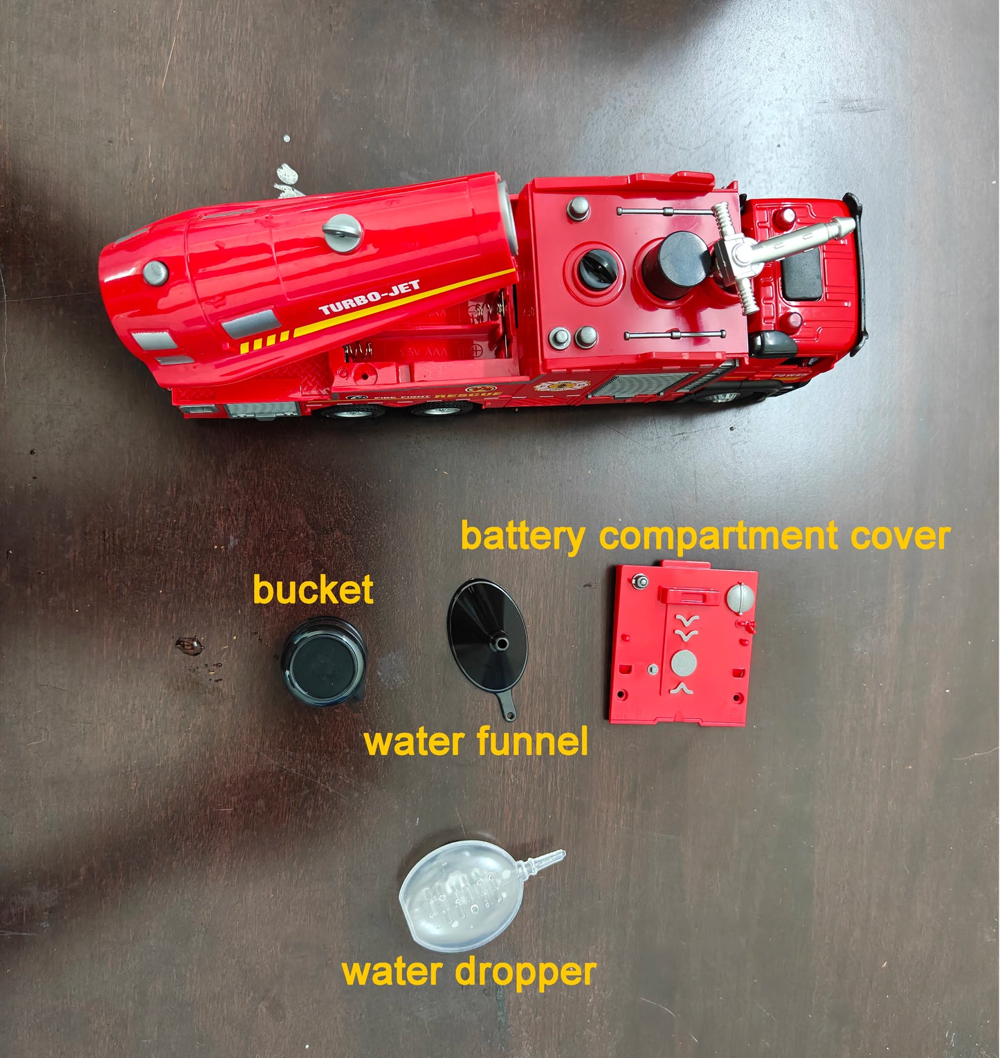 Realistic Fire Truck Toy with Spray Action