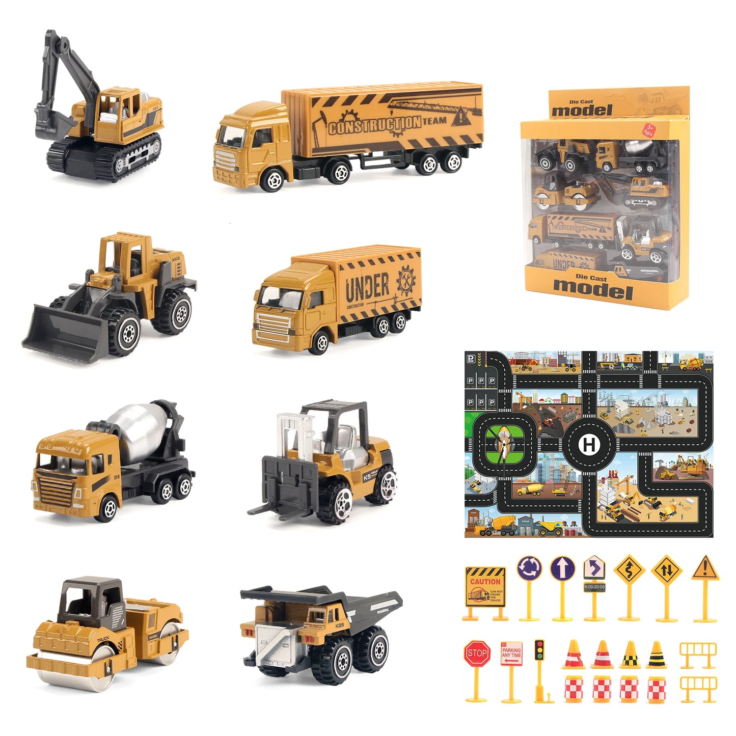 Construction Truck Toy Set