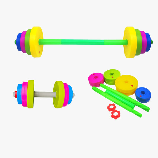 Detachable Kids Dumbbell and Barbell Toy Set