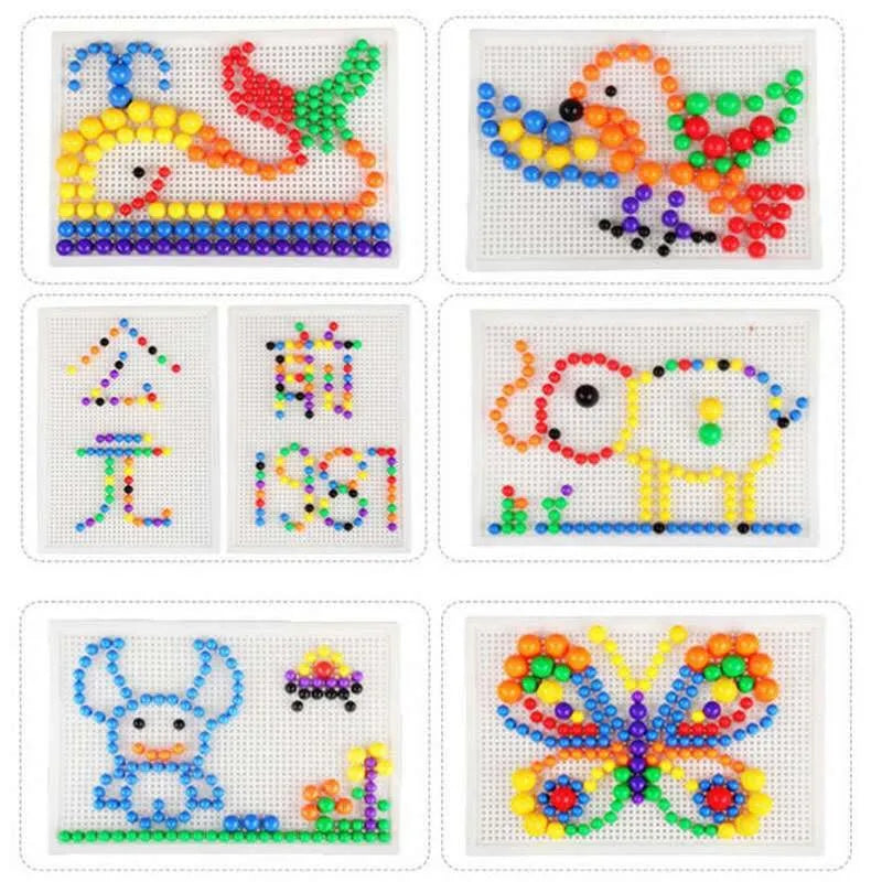 3D Mushroom Peg Puzzle – STEM Educational Building Board Game 296PCS