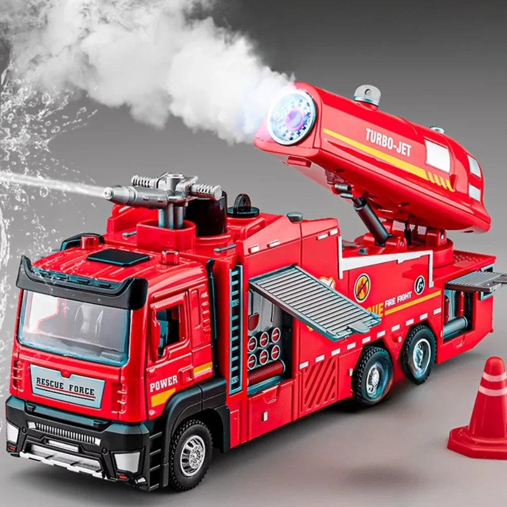 Realistic Fire Truck Toy with Spray Action