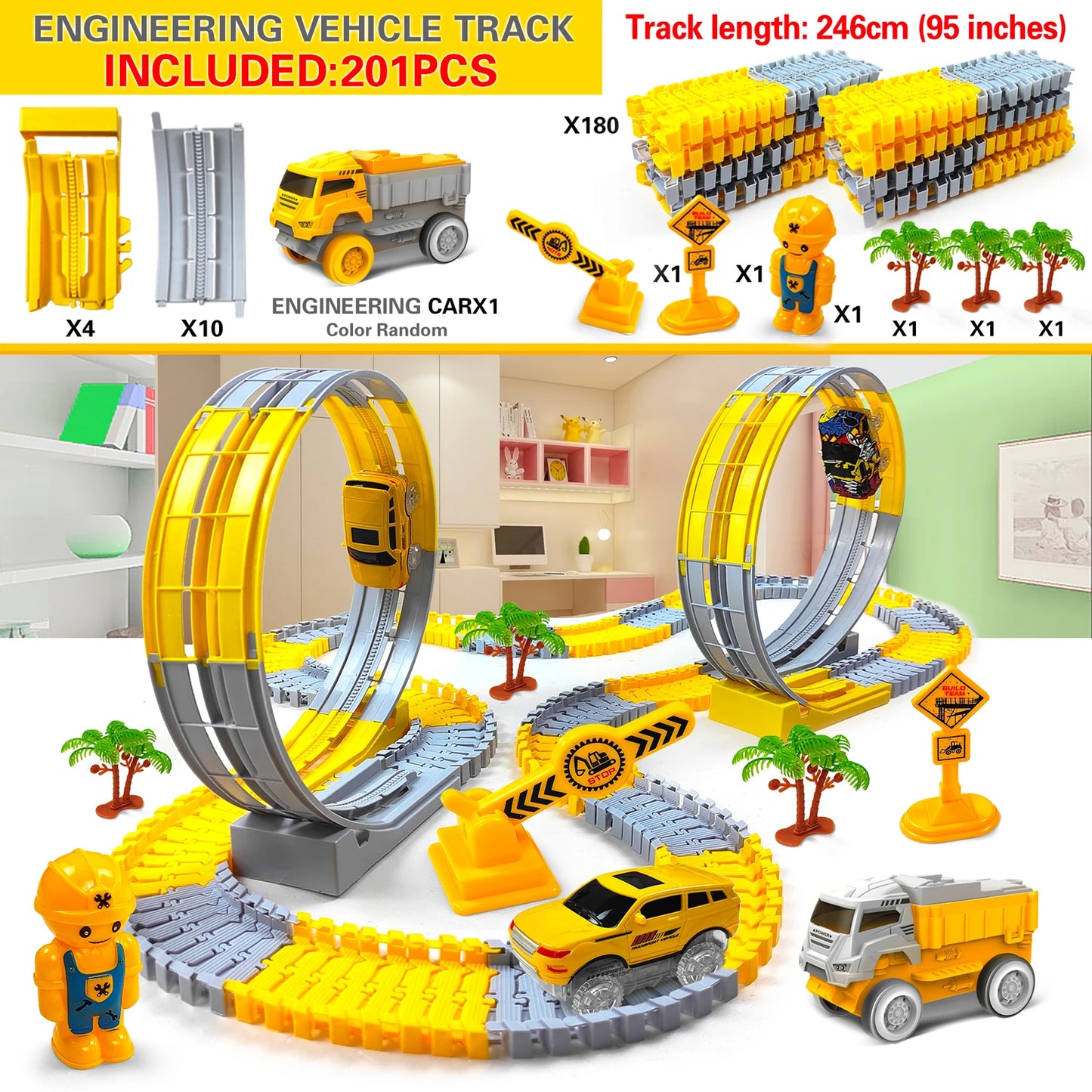 Electric Flex Track Construction Set