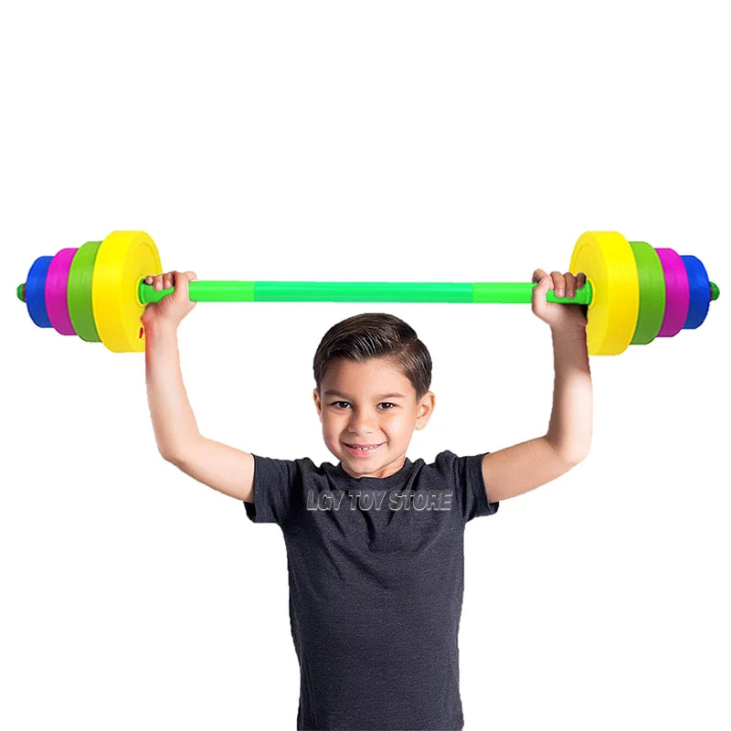 Detachable Kids Dumbbell and Barbell Toy Set