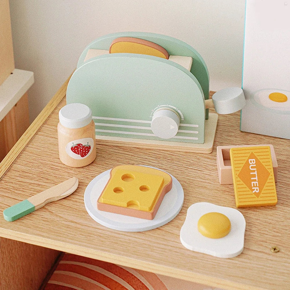 Wooden Toaster Toy Set