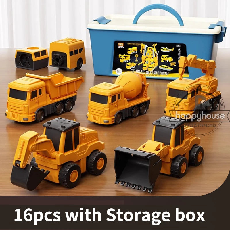 Construction Truck & Robot Transforming Toy Set