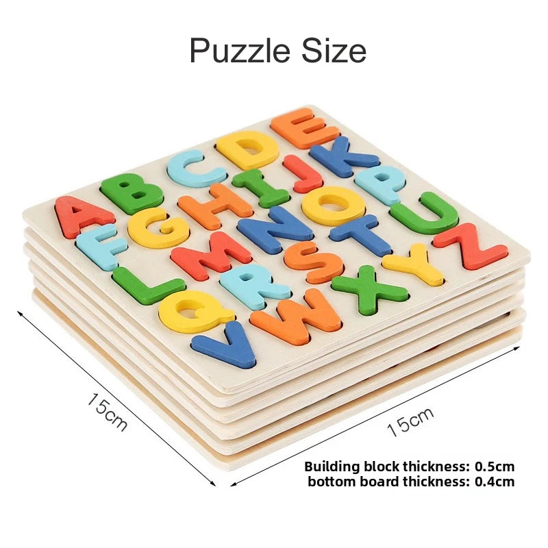 Montessori Wooden Puzzle – Geometric Shapes Matching Board