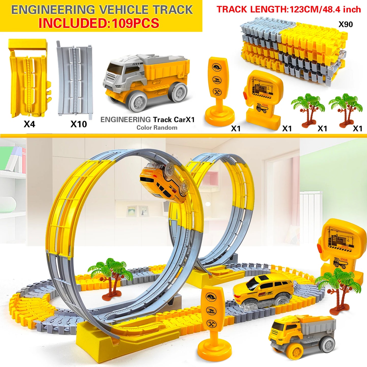 Electric Flex Track Construction Set