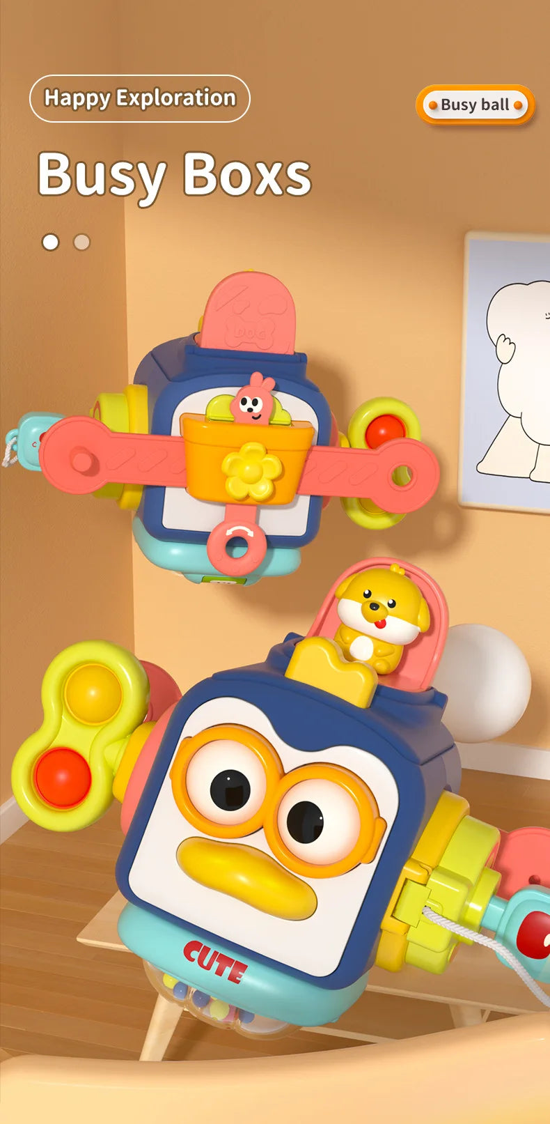 Fidget Busy Board Toy 10-in-1 Montessori – BizyKoady