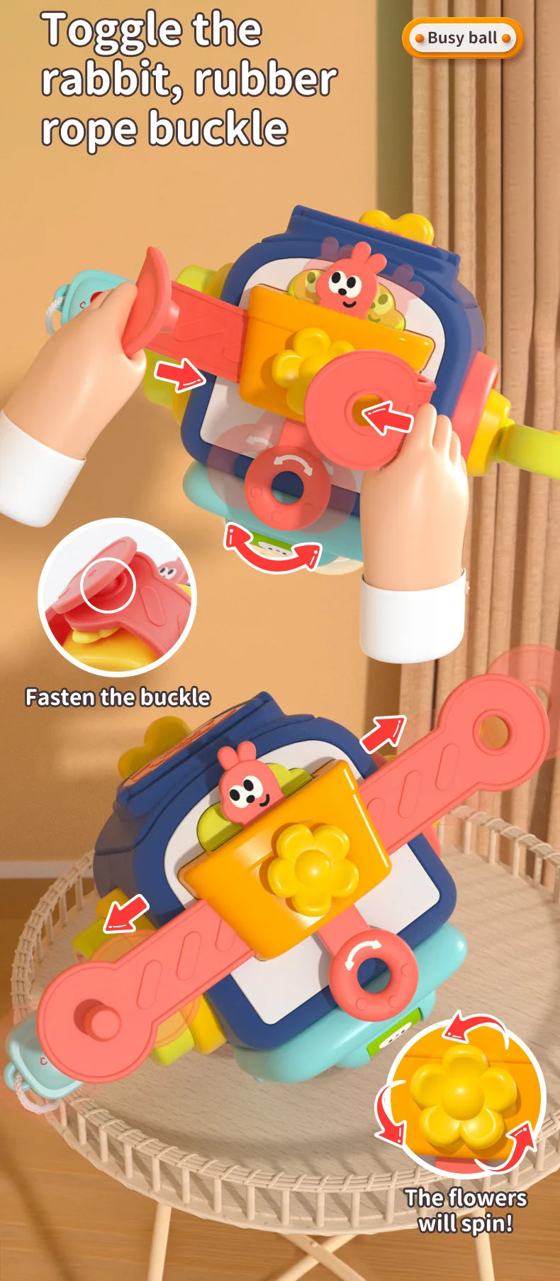 Fidget Busy Board Toy 10-in-1 Montessori – BizyKoady