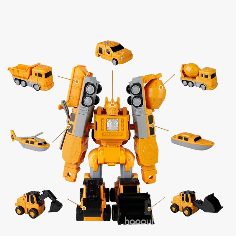 Construction Truck & Robot Transforming Toy Set