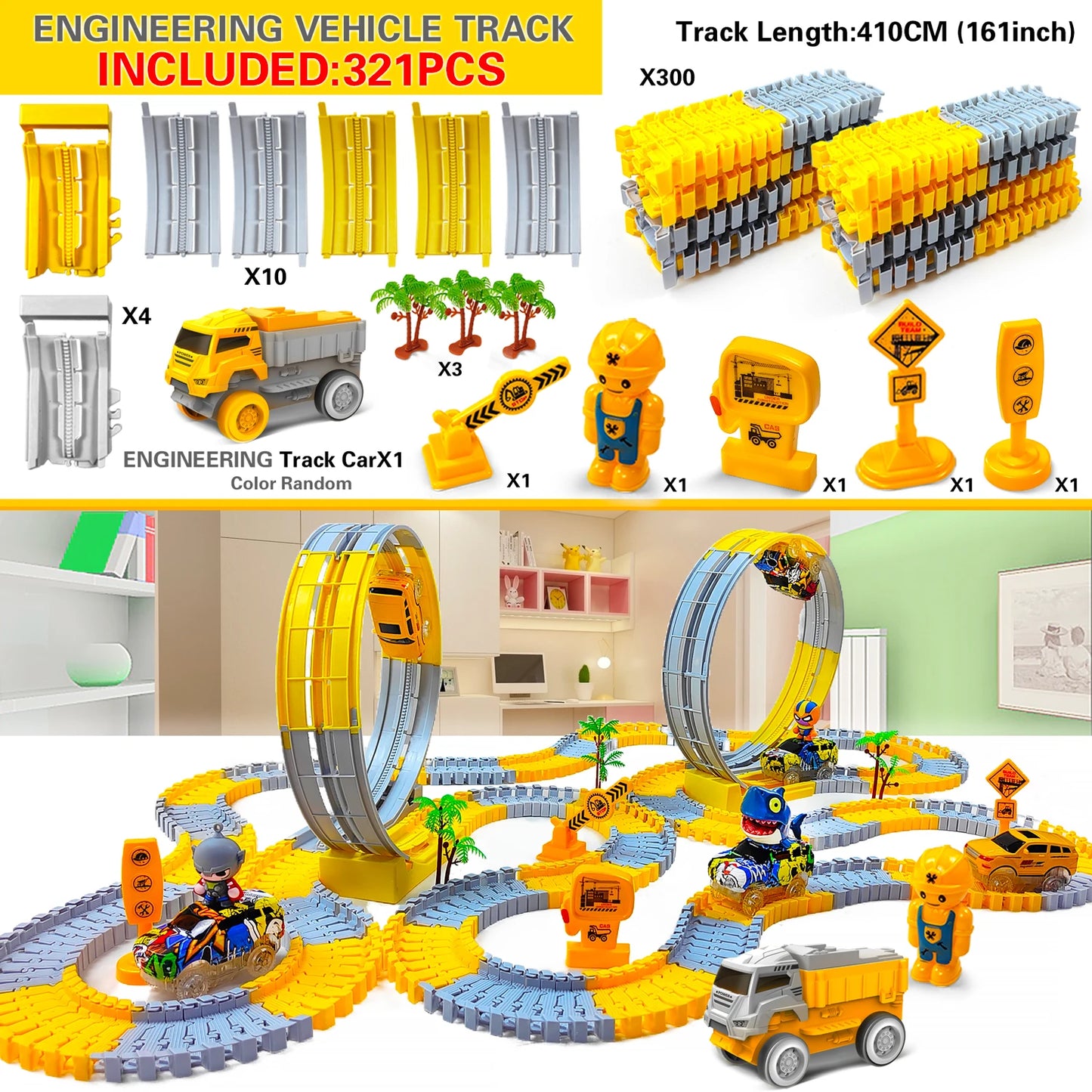 Electric Flex Track Construction Set